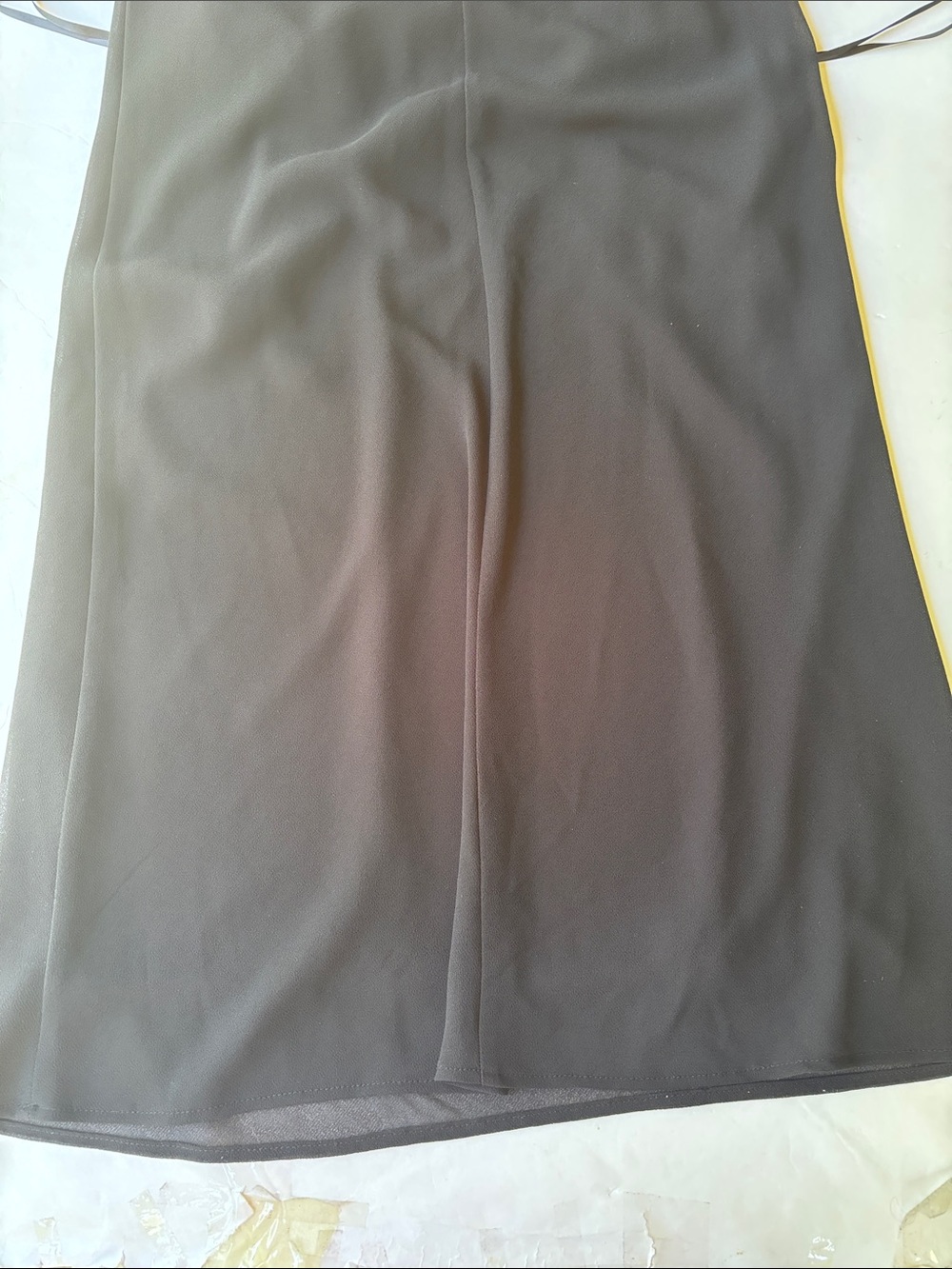 Vintage 90’s Minimalist Black Long Maxi Gown Asymmetrical Bias Homecoming Formal - Picture 15 of 16